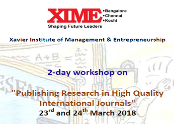 2-day workshop on Publishing Research in High Quality International Journals
